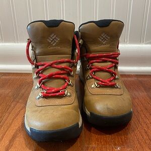Columbia waterproof brown hiking boots.